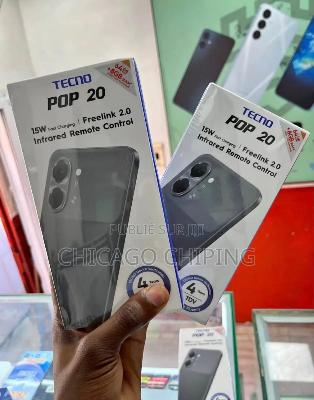 Nouveau Tecno Pop 20 128 GB Noir