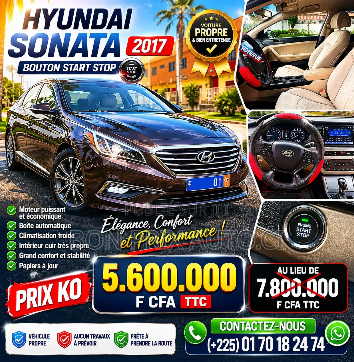 Hyundai Sonata ECO Sedan FWD (1.6L 4cyl 7A) 2017 Rouge