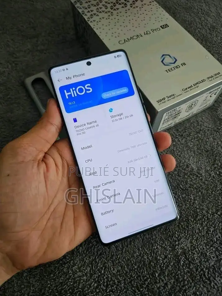 Nouveau Tecno Camon 40 256 GB Noir