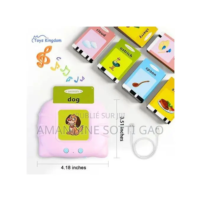 Jouet Vocal Pour Poche Avec Cartes Flash d'Alphabet