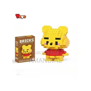 Jouets De Briques De Construction À Petites Particules Ours Jaune