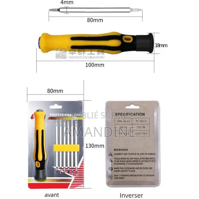 Cloudoon Kit Tournevis 12 en 1 Outils Précis Bricolage Réparation