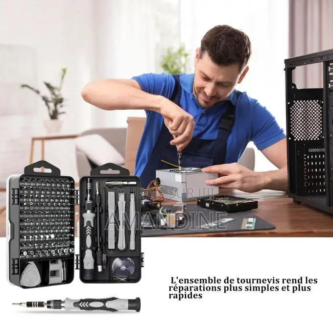 Mythco Kit De Réparation 122 en 1 - Tournevis Précision
