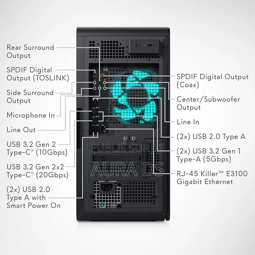 Nouveau Dell Alienware Aurora R12 64GB Intel Core i9 SSD 4T