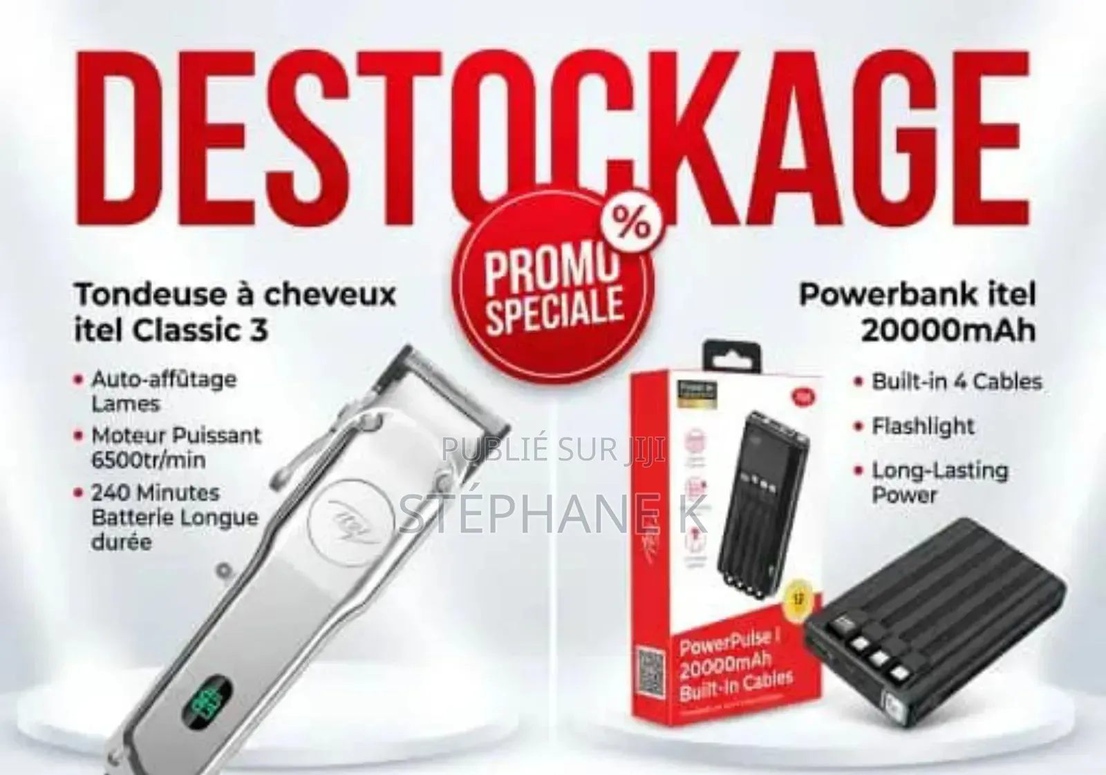 Powerbank 20.000mah Avec Toche Tondeuse Électrique