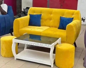 Foteuill Table Coussin Et Pouf Deux Places