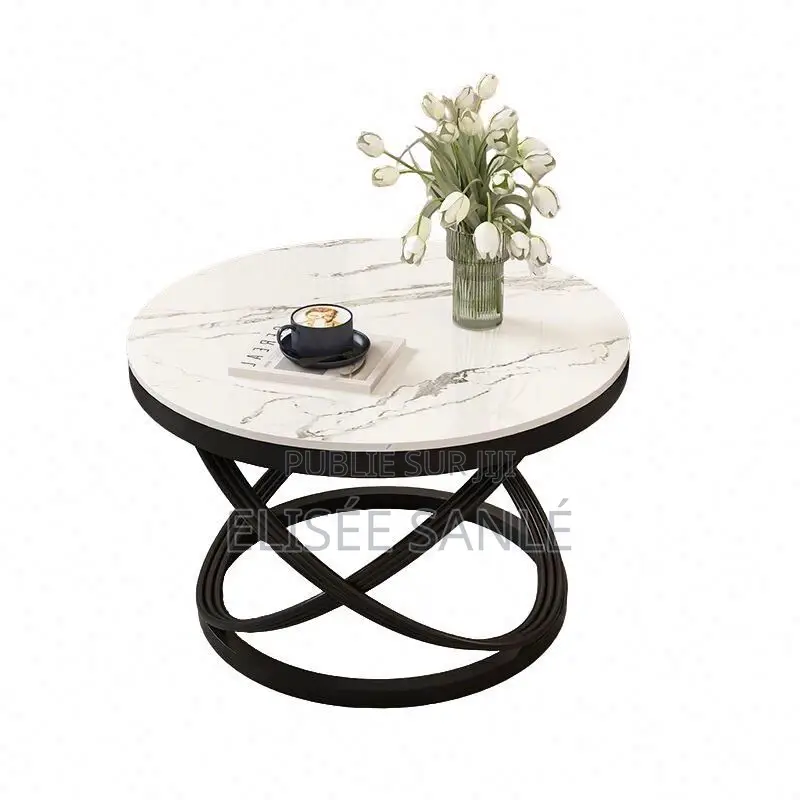 Table Basse Ronde Moderne 70 × 70 × 45 Cm