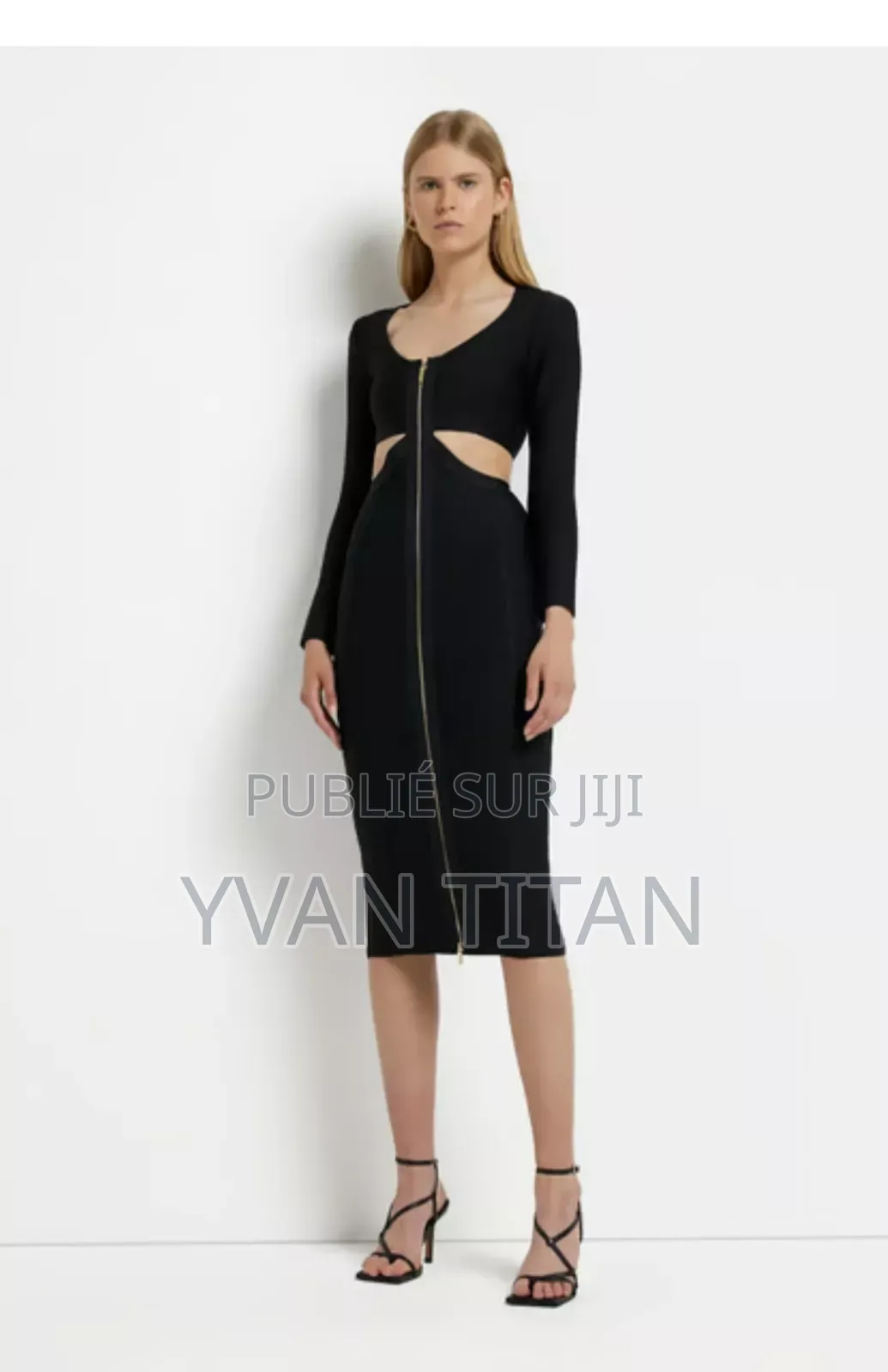 Robe Moulante Noir River Island