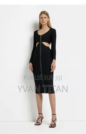 Robe Moulante Noir River Island