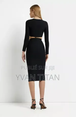 Robe Moulante Noir River Island