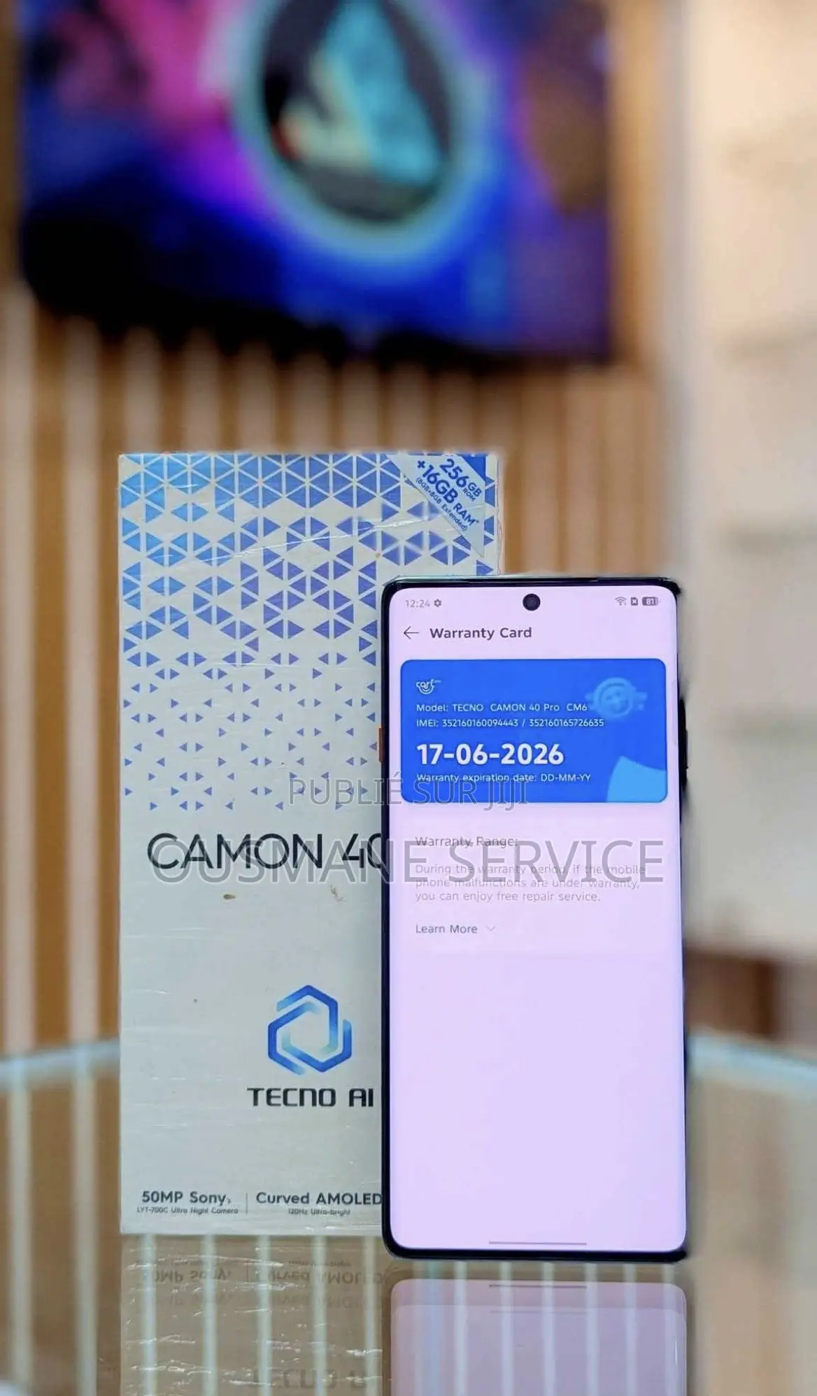 Nouveau Tecno Camon 40 256 GB Bleu