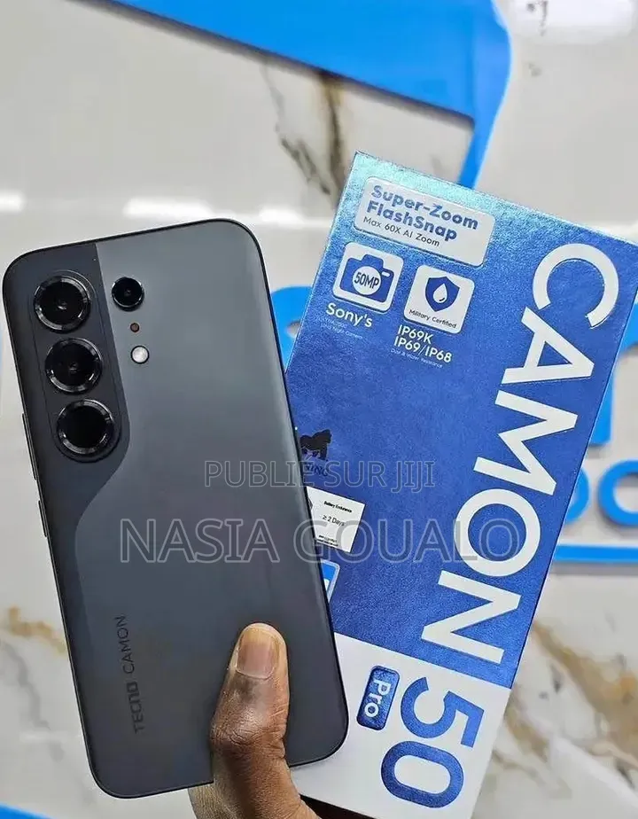 Nouveau Tecno Camon 50 Pro 256 GB Noir