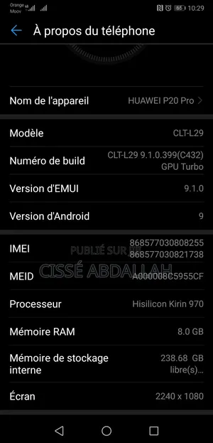 Huawei P20 Pro 128 GB Bleu