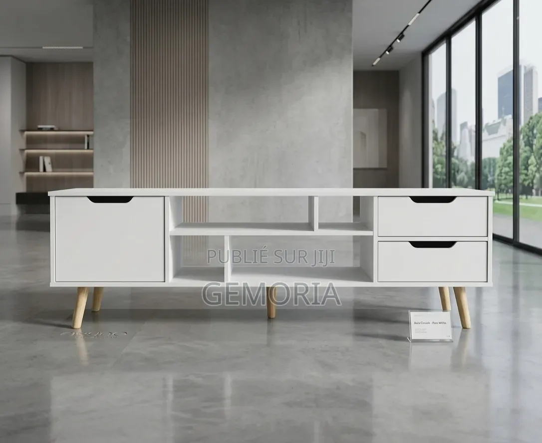 Meuble Tv Scandinave Blanc. Livraison Gratuite