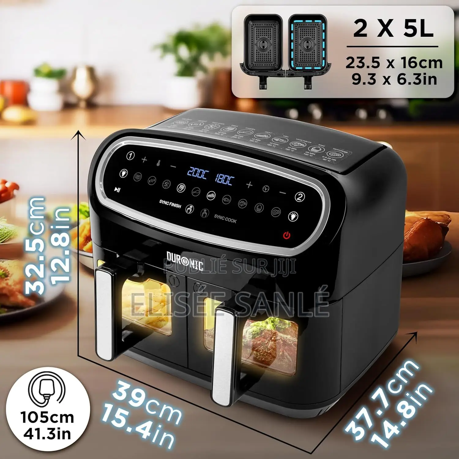 Friteuse À Air Numérique Duronic Af24 10l