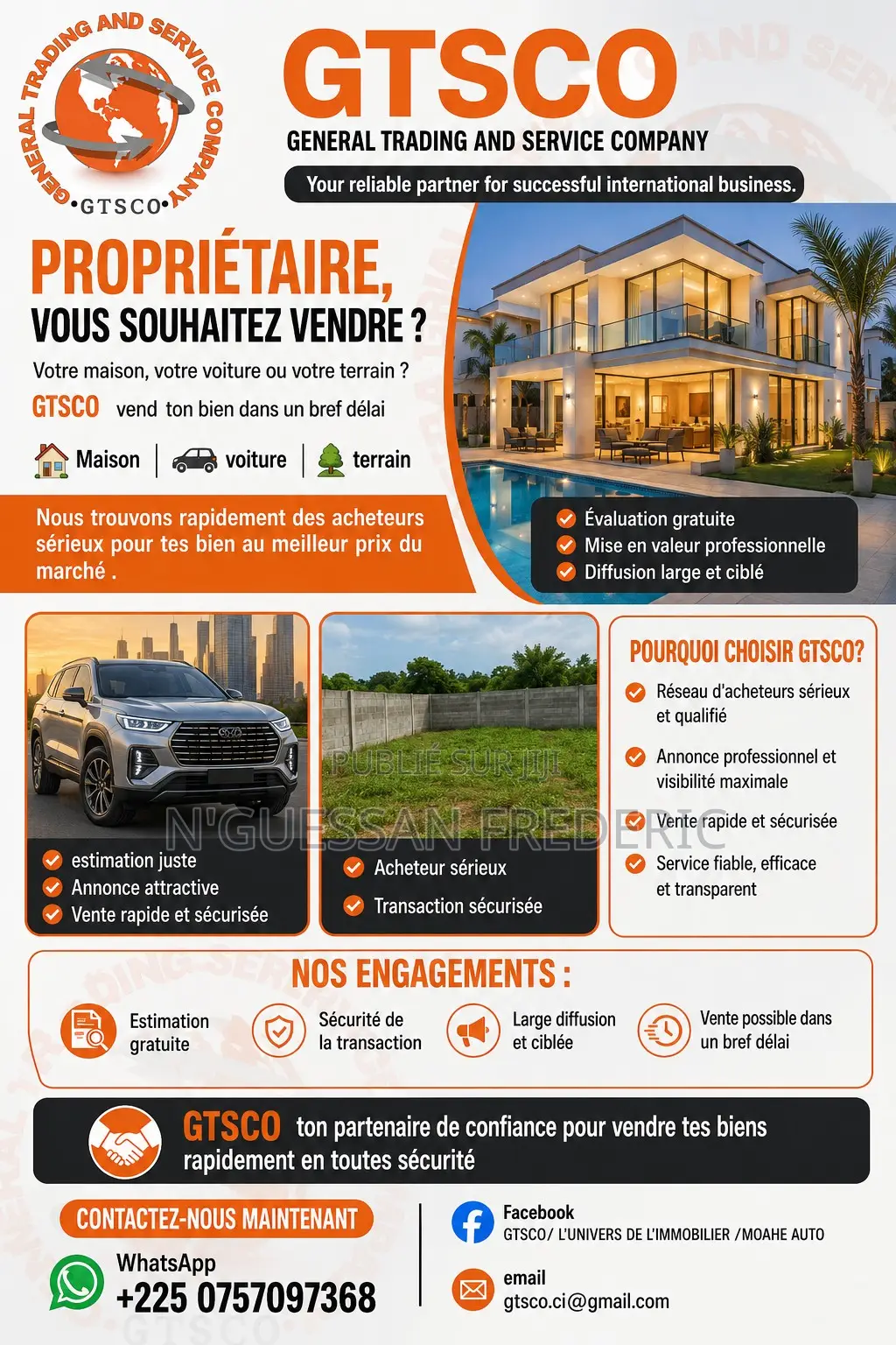 Gtsco Entreprise Du Commerce Général Vous Aide À Vendre Vos Biens