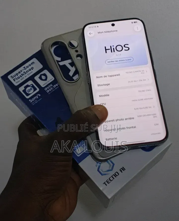 Nouveau Tecno Camon 50 256 GB Gris