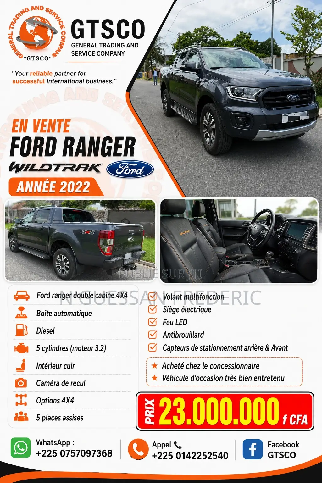 Ford Ranger Wildtrak 2022 Gris