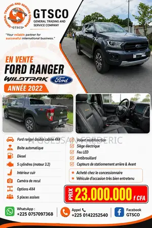 Ford Ranger Wildtrak 2022 Gris