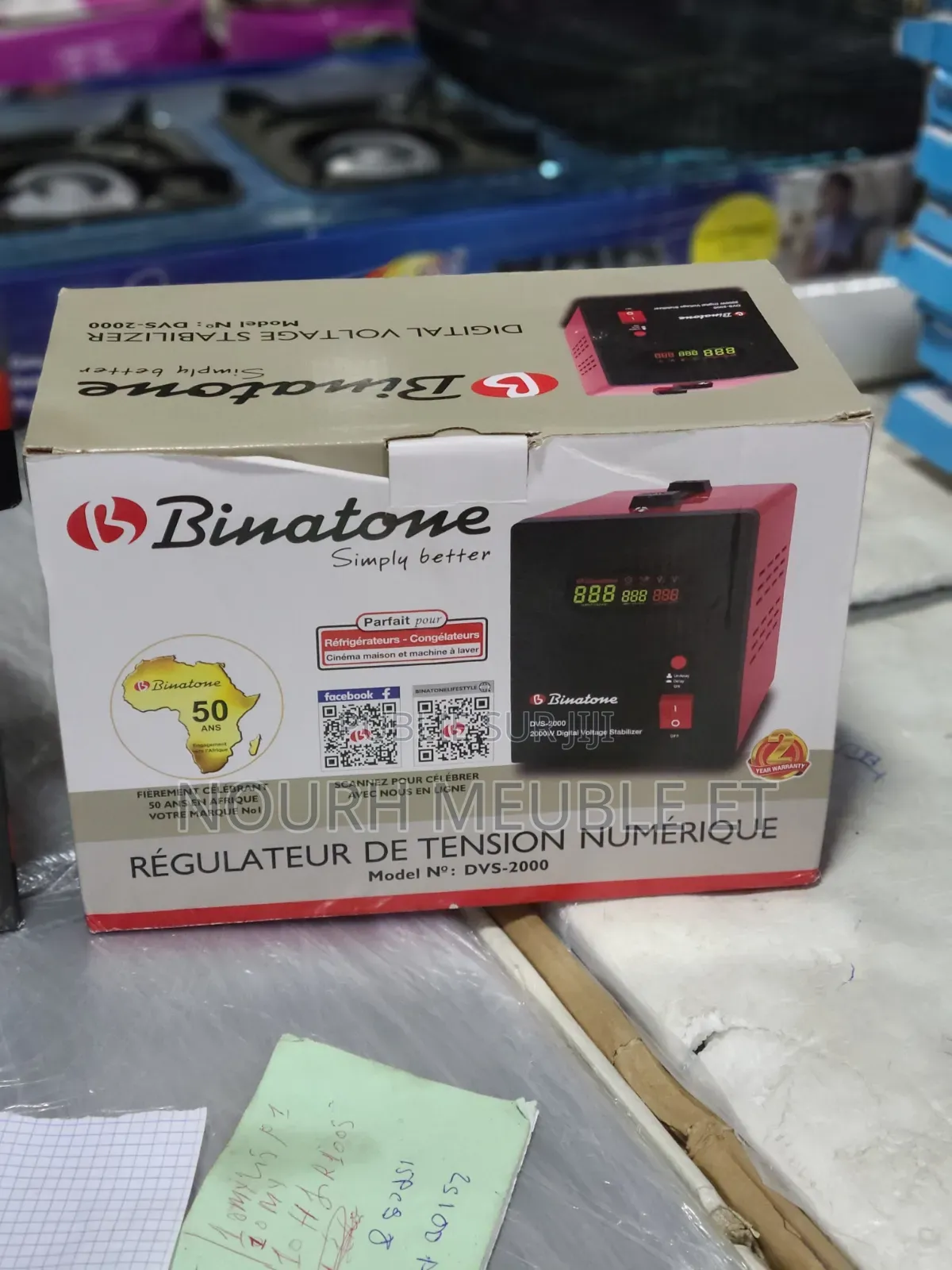 Stabilisateur Numérique Binatone 2000w – Neuf