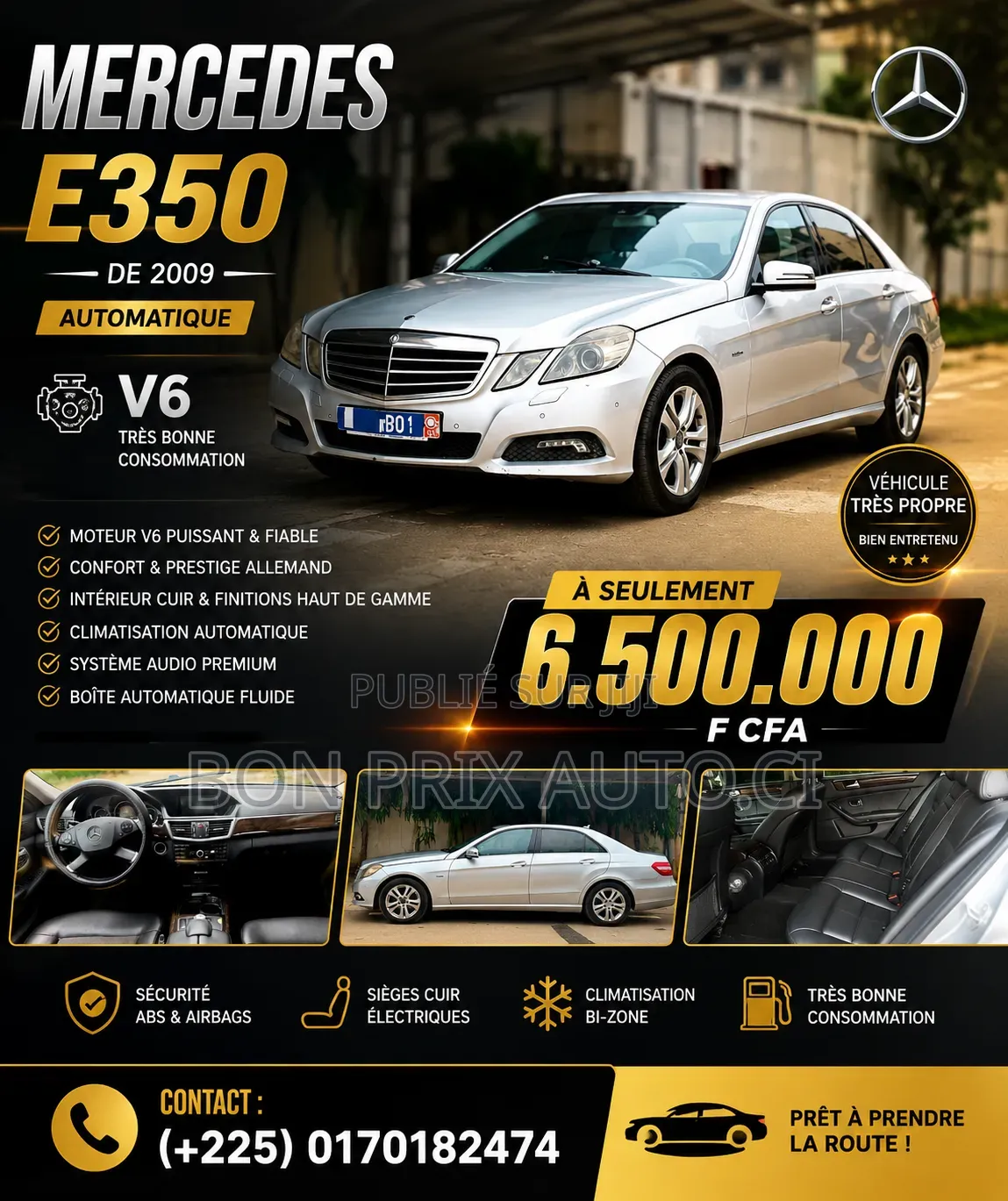 Mercedes-Benz E350 Base 4dr Sedan RWD (3.5L 6cyl 7A) 2009 Gris