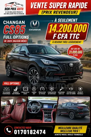Nouveau Changan CS85 2.0 Turbo FWD 2025 Noir