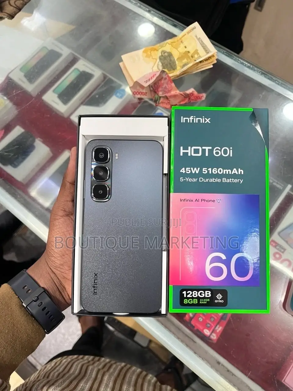 Nouveau Infinix Hot 60 128 GB Gris