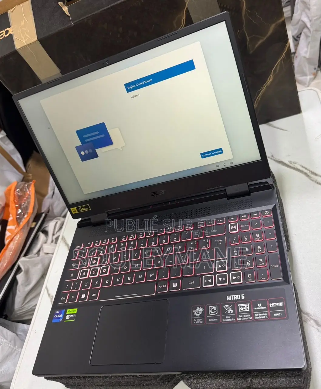 Nouveau Ordinateur portable Acer Nitro 5 16GB Intel Core i9 SSD 1T
