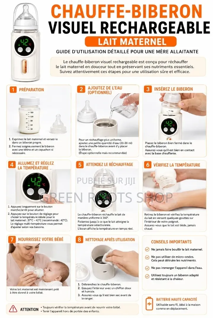 Chauffe-Biberon Visuel Rechargeable – Chauffage Uniforme