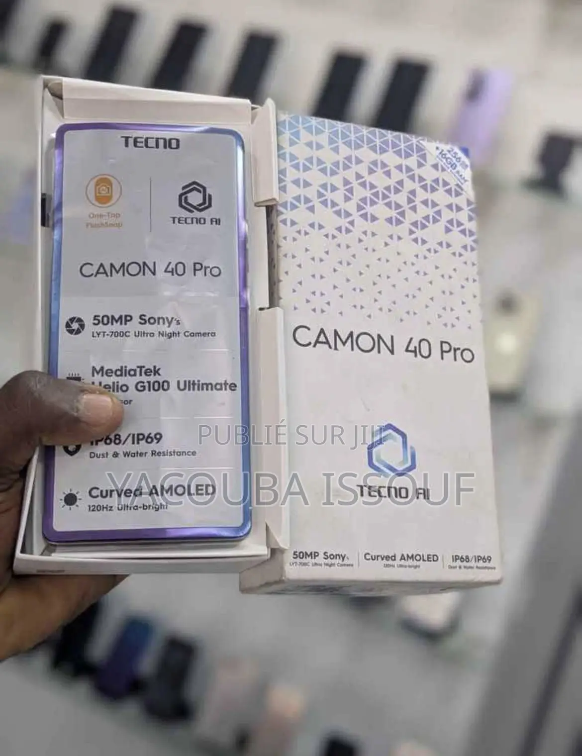 Nouveau Tecno Camon 40 Premier 256 GB Noir