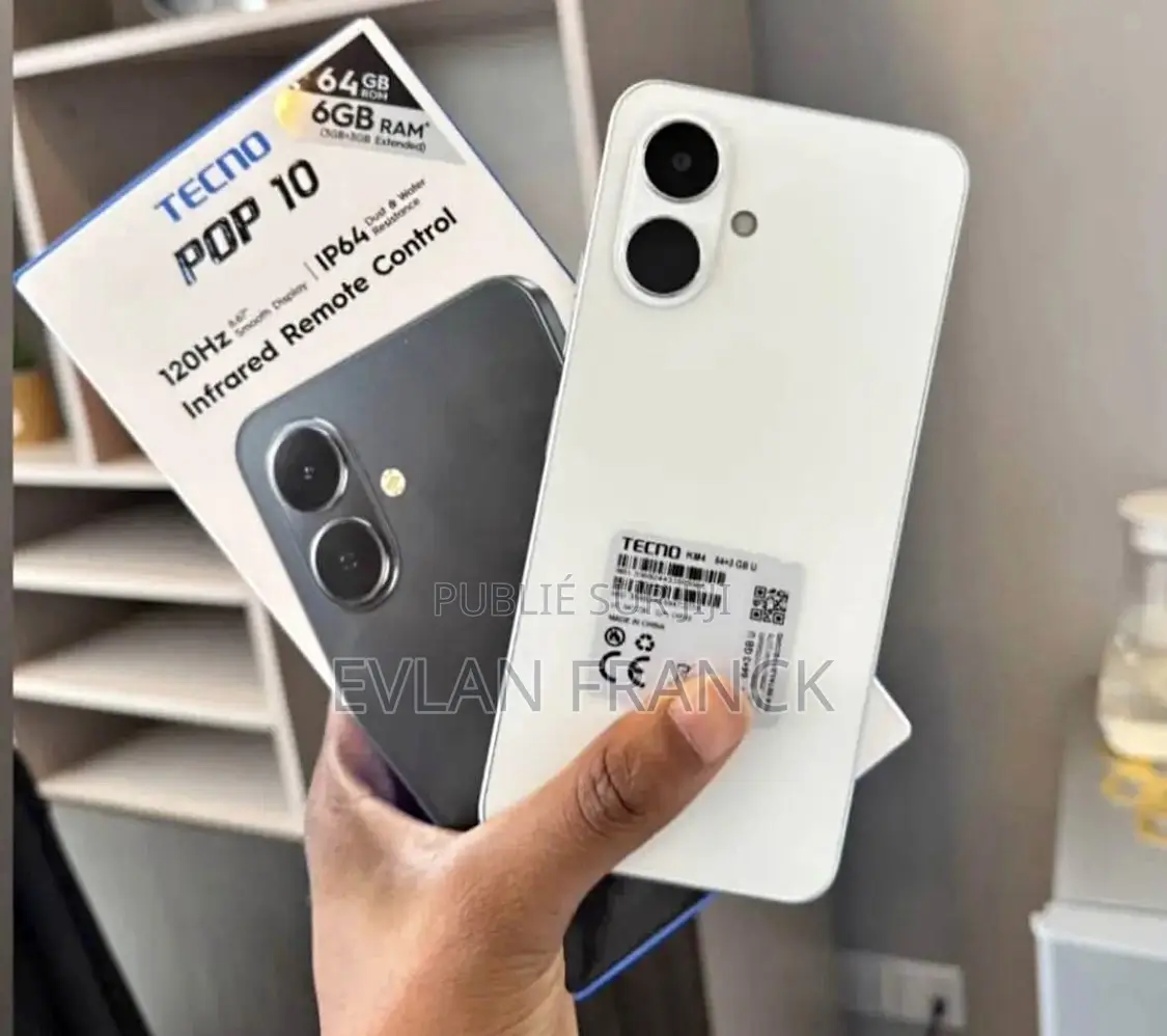 Nouveau Tecno Pop 10 128 GB Blanc