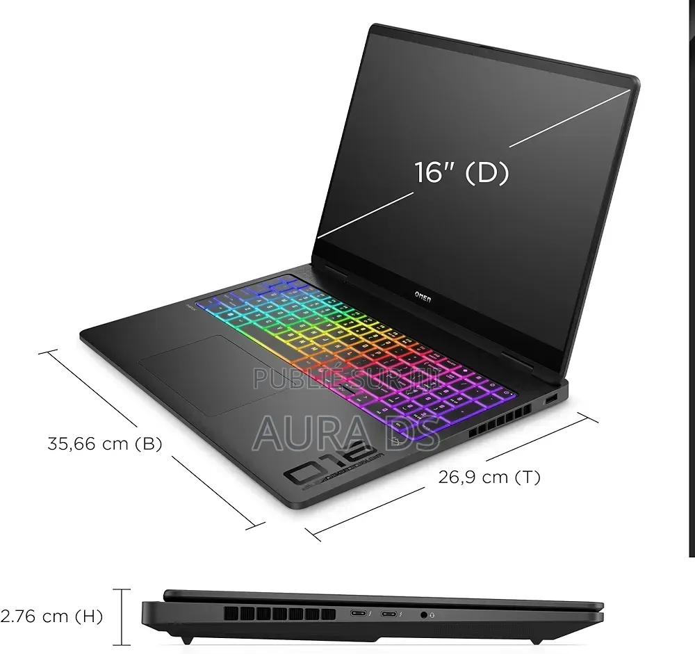 Nouveau Ordinateur portable HP Omen Max 16 32GB AMD Ryzen 9 SSD 1T