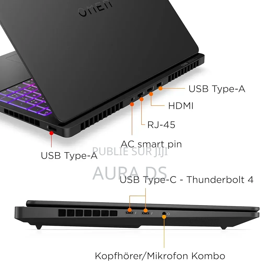 Nouveau Ordinateur portable HP Omen Max 16 32GB AMD Ryzen 9 SSD 1T