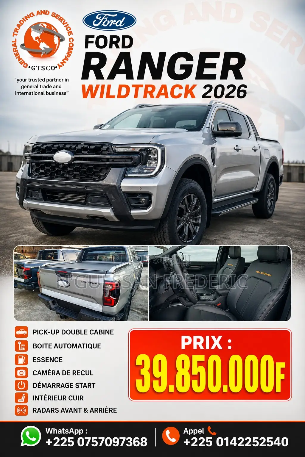 Nouveau Ford Ranger 2025 Gris