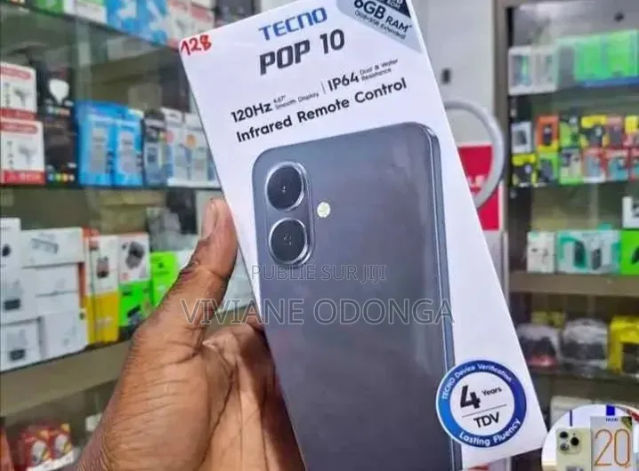 Nouveau Tecno Pop 10 128 GB Noir