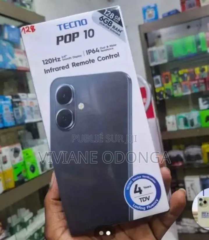 Nouveau Tecno Pop 10 128 GB Noir