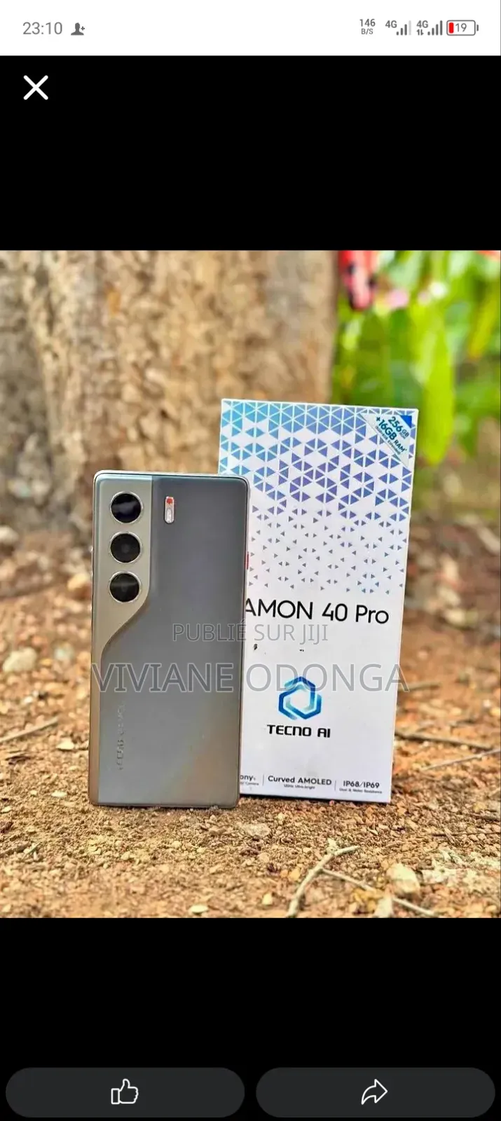 Nouveau Tecno Camon 40 256 GB Noir