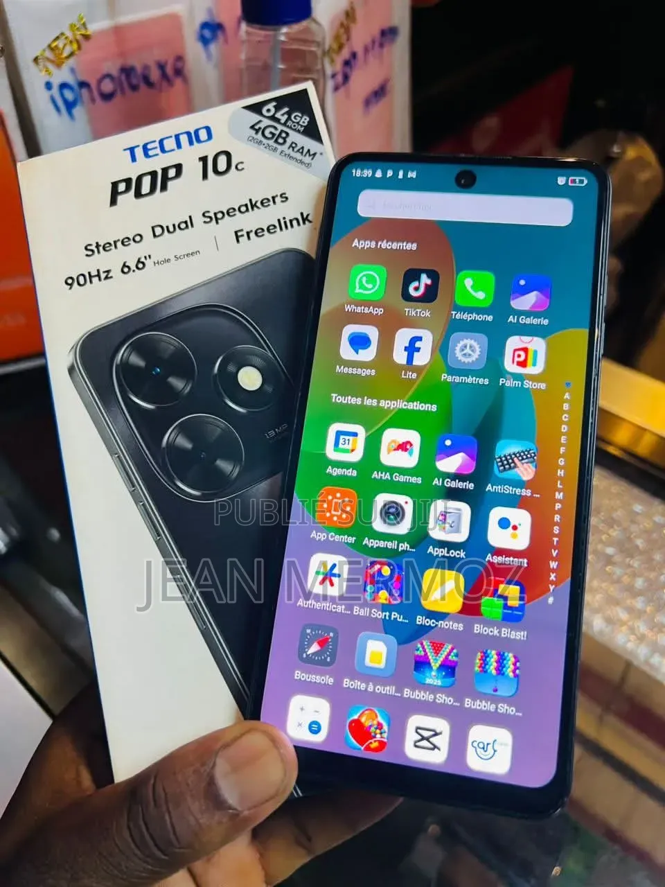 Nouveau Tecno Pop 10C 64 GB Noir