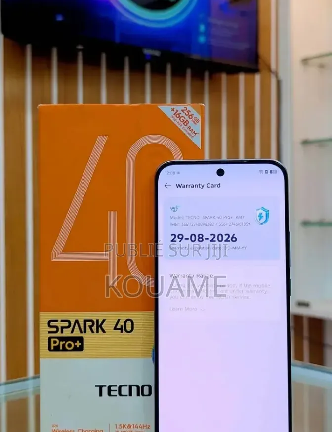 Nouveau Tecno Spark 40 Pro+ 256 GB Blanc