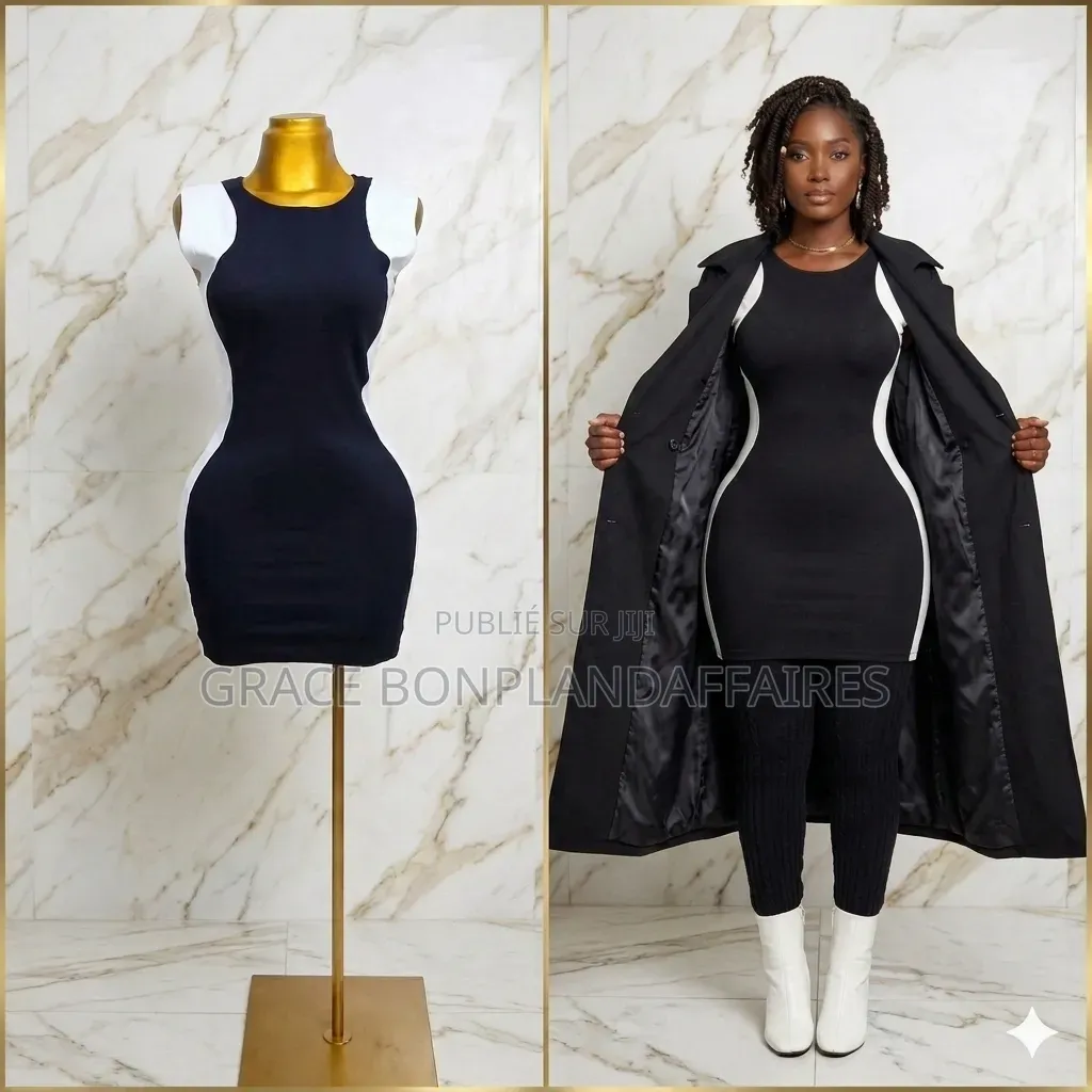 Robe en Tricot Noir Pour Femme. Solde : 1500fcfa