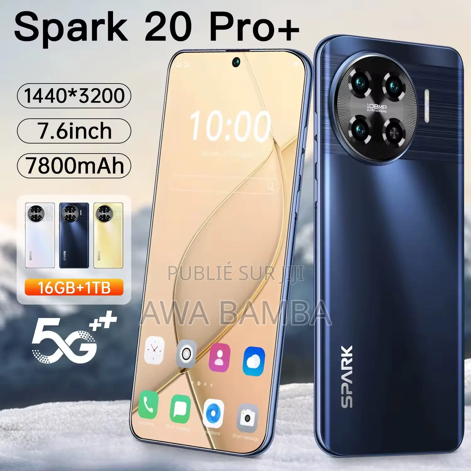 Nouveau Tecno Spark 20 Pro Plus 256 GB Bleu