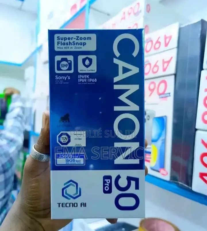 Nouveau Tecno Camon 50 256 GB Noir