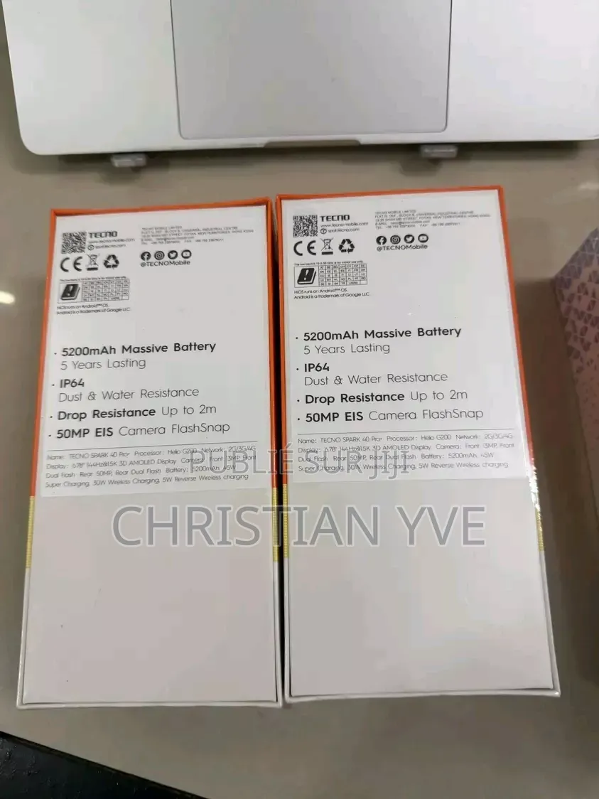 Nouveau Tecno Spark 40 256 GB Blanc