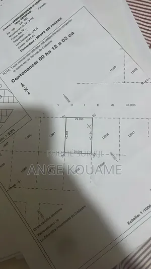 Terrain 400 M2 Avec Acd en Vente À Yamoussoukro