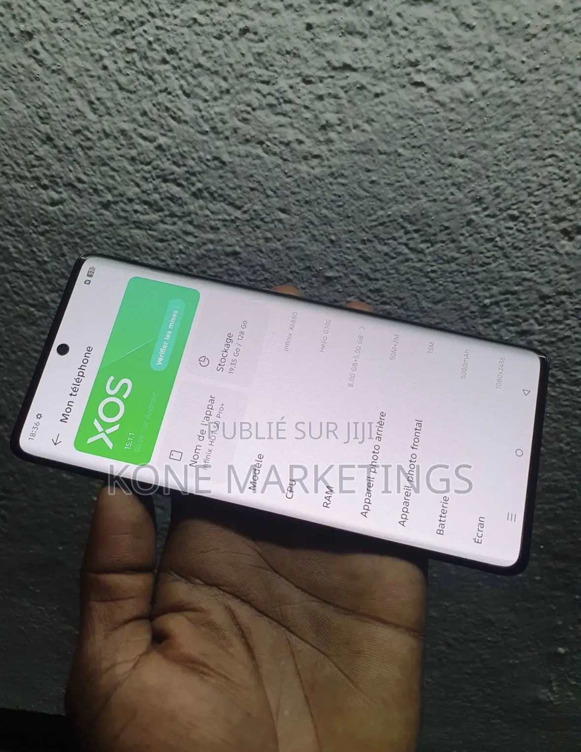 Nouveau Infinix Hot 50 Pro+ 4G 256 GB Noir