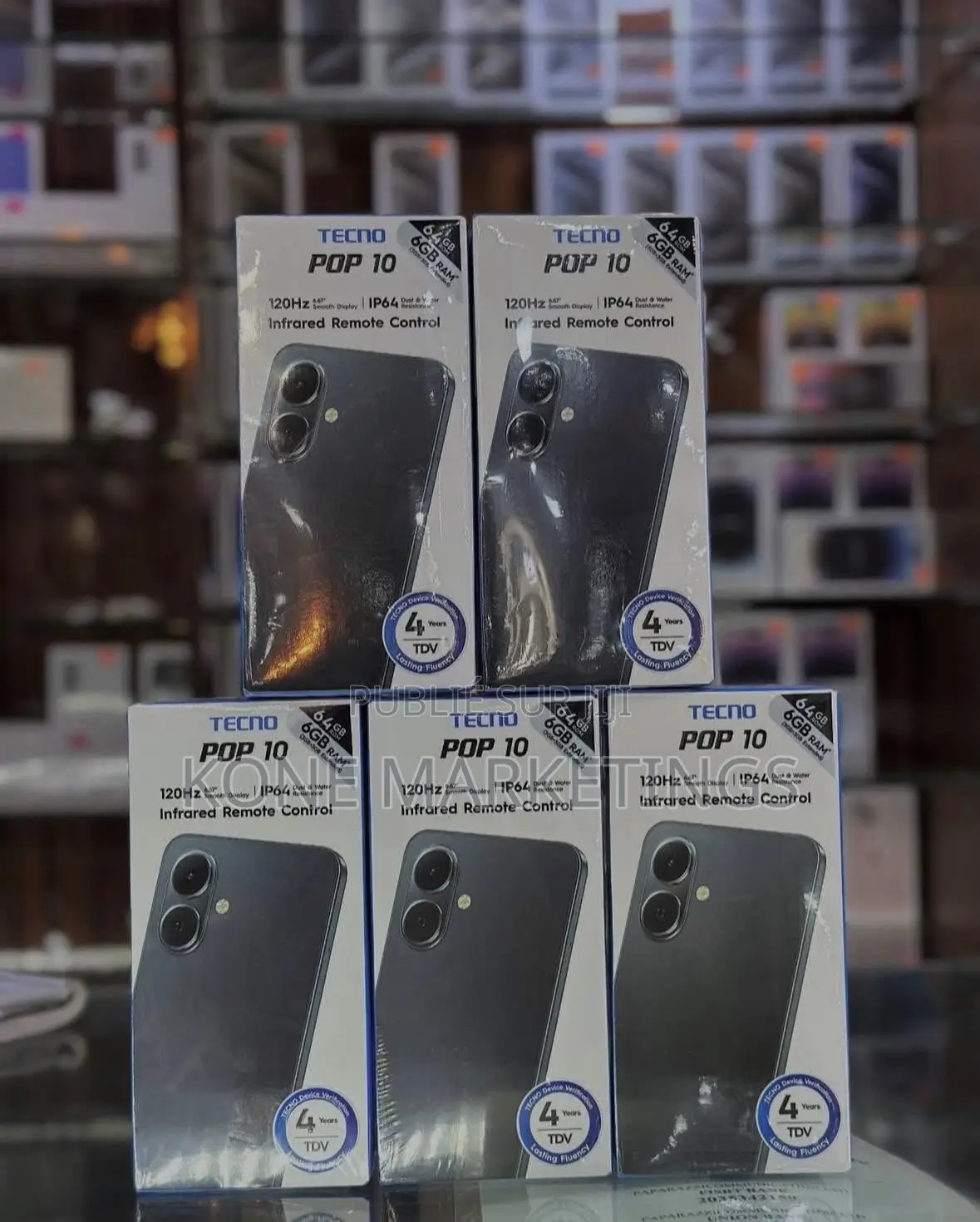 Nouveau Tecno Pop 10 128 GB Noir