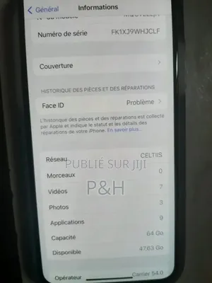 Apple iPhone X 64 GB Blanc