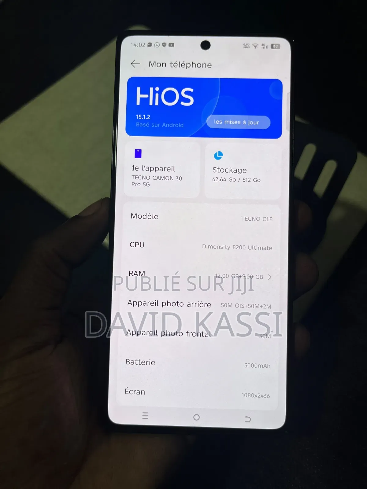 Nouveau Tecno Camon 30 Pro 5G 512 GB Noir