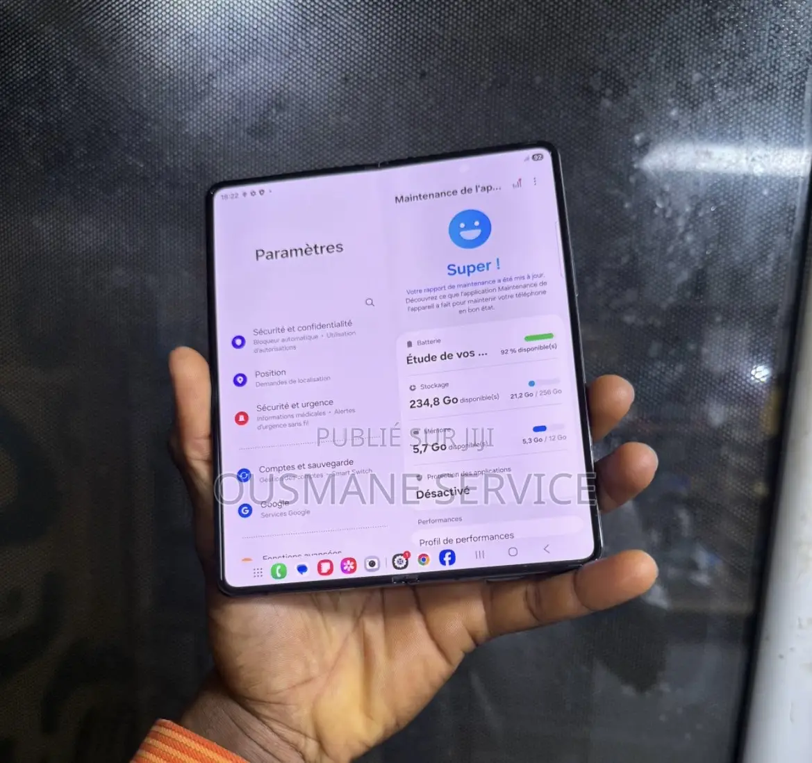 Nouveau Samsung Galaxy Z Fold4 256 GB Noir