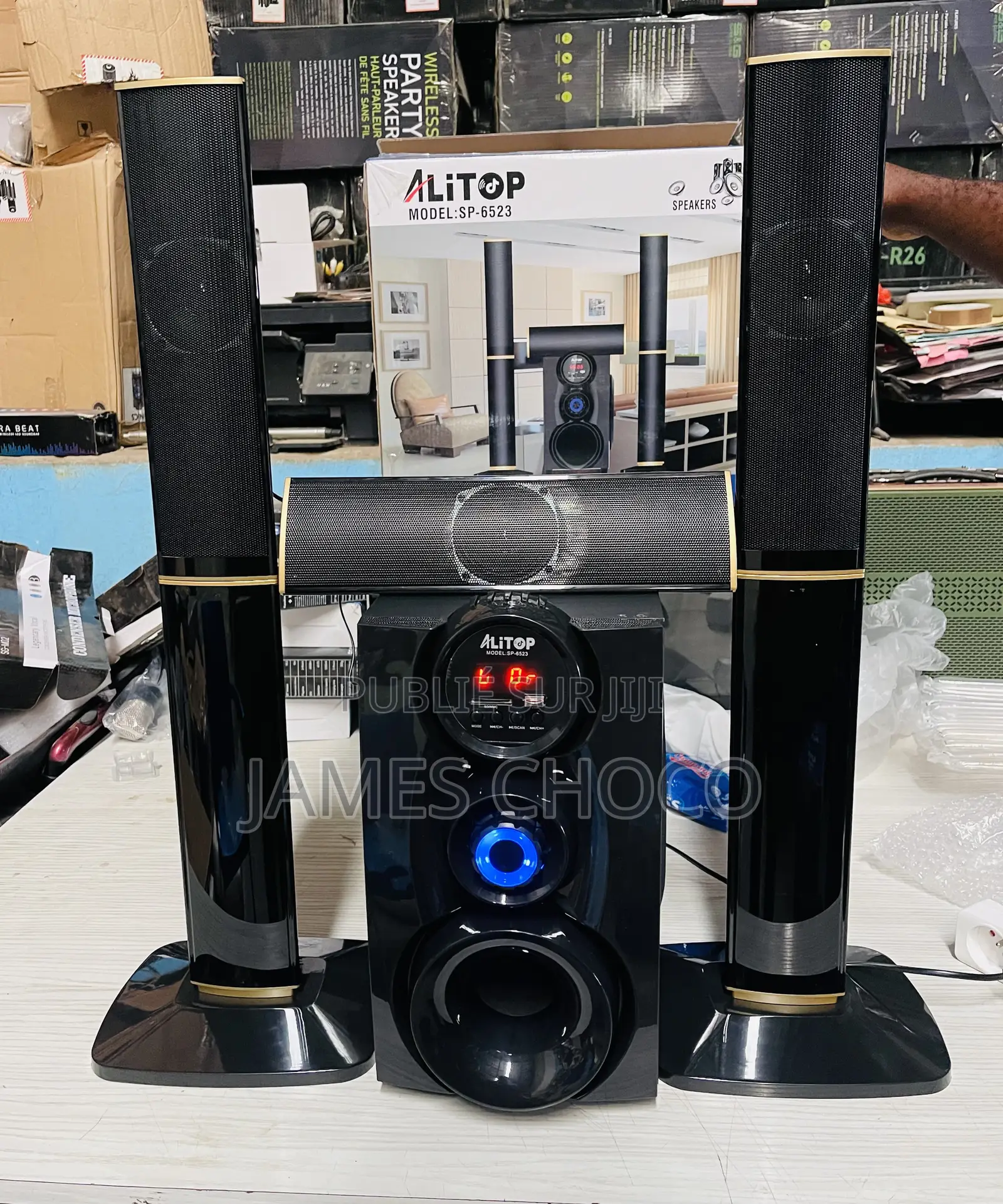 Alitop Woofer Sp-6523 Home Cinéma – Chaîne Hi-Fi – Noir